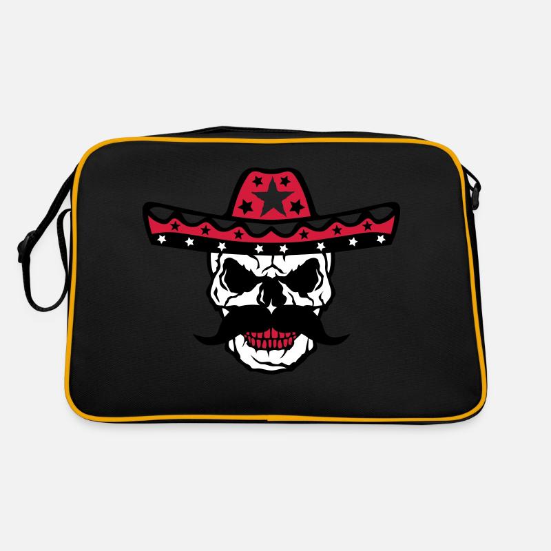 Mexikanische Schädel Schädelkappe 58 Retro Tasche