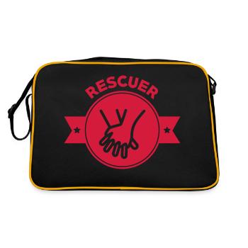 Secourisme / Secouriste / Secours / Secourir - Sac Retro - noir/or - Dos