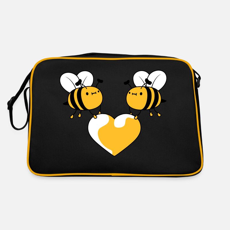 2 abeilles amoureuses Sac Retro