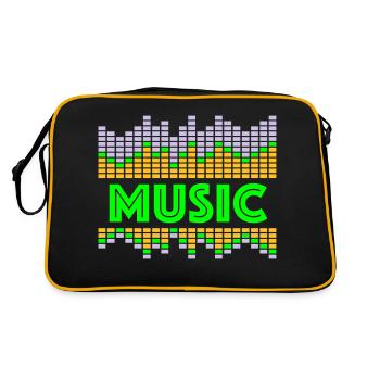 Music Equalizer LED Lights Rhythm Dance Stereo - Retro Bag - black/gold - Back