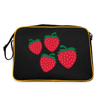 4 Delicious strawberry - Retro Bag - black/gold - Back