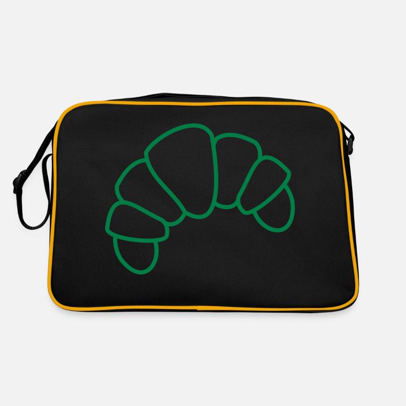 Croissant gebackenes Gebäck Retro Tasche