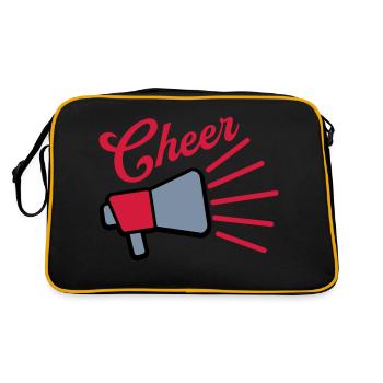Cheer Megaphone speak symbol - Retro Bag - black/gold - Back