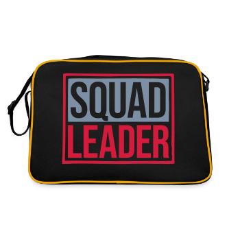 Anführer Team Squad Leader - Retro Tasche - Schwarz/Gold - Hinten