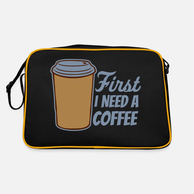 Fist I need Coffee Retro Tasche