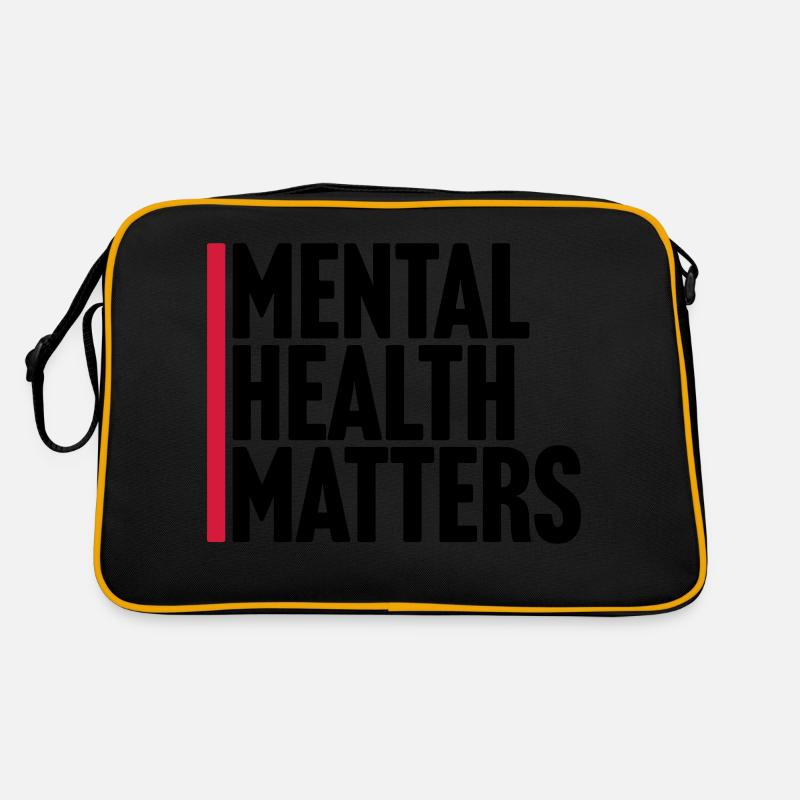 mental health matters Zitat Retro Tasche