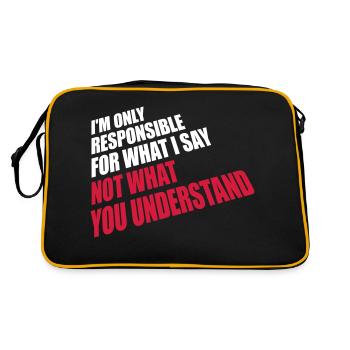 ce que je dis citation - Sac Retro - noir/or - Dos