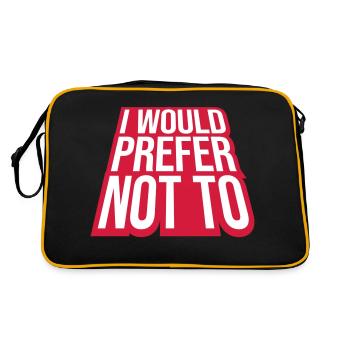 I prefer not to - Retro Bag - black/gold - Back