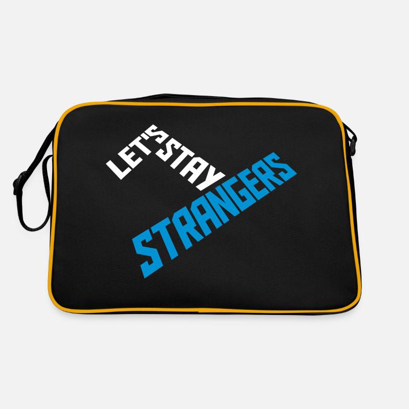 lets stay strangers Zitat Retro Tasche