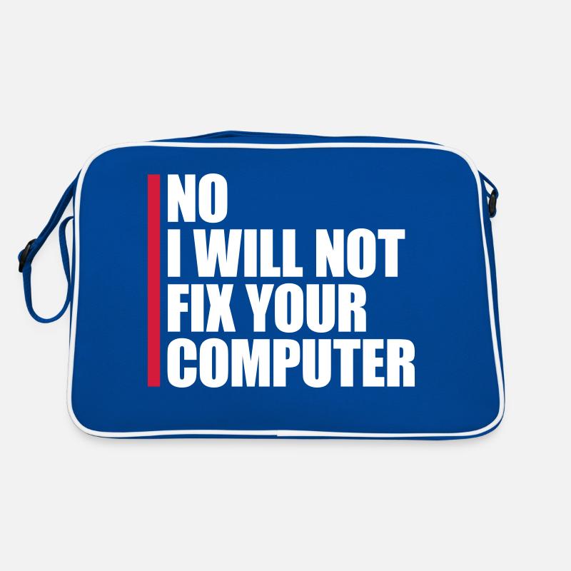 not fix your computer Retro Bag
