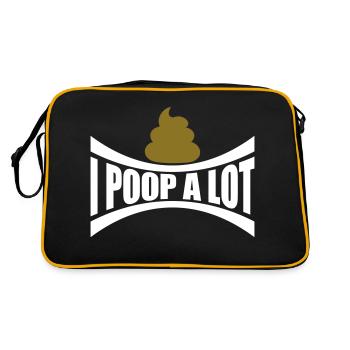 I poop a lot - Retro Bag - black/gold - Back