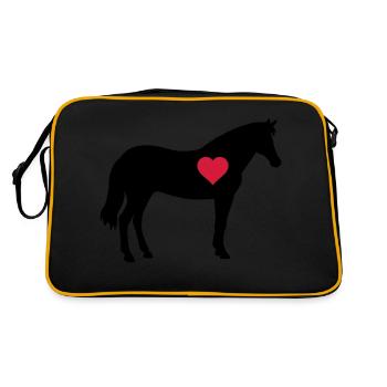 horse - Retro Tasche - Schwarz/Gold - Hinten