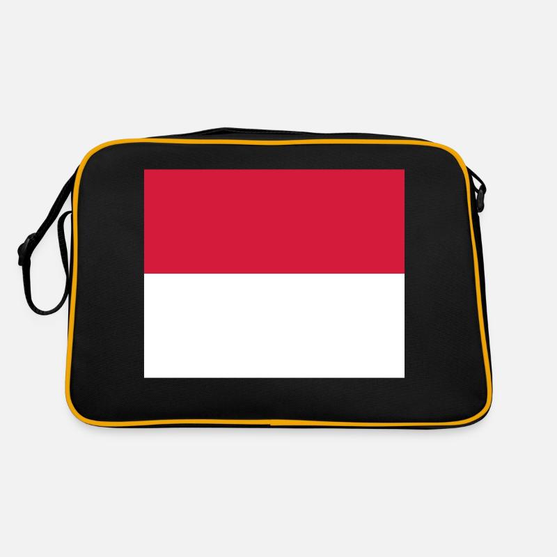 Flagge von Monaco / Drapeau Monaco Retro Tasche