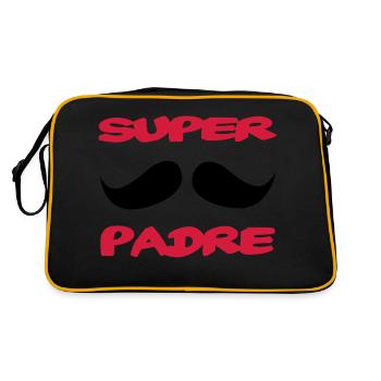Super Padre - Retro Tasche - Schwarz/Gold - Hinten