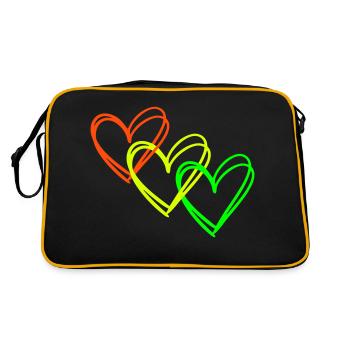 Coeurs <3 Collier ♥ Coeur Amour - Sac Retro - noir/or - Dos