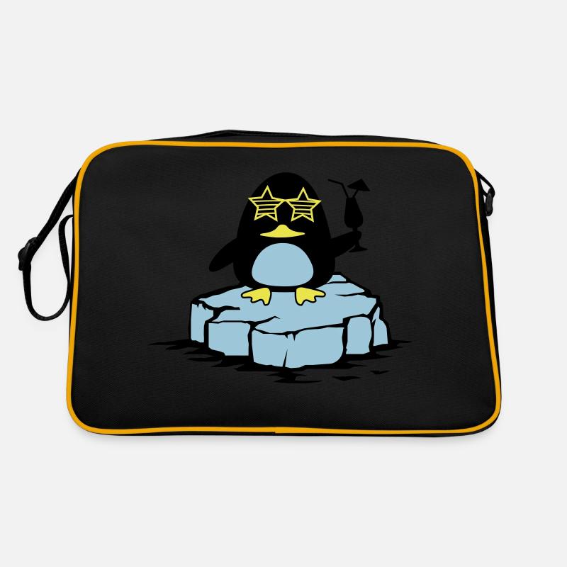 beach pinguin eisscholle Retro Tasche
