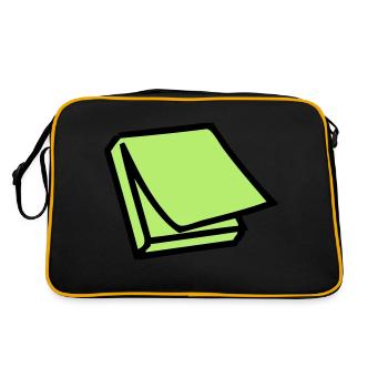Postit - Retro Tasche - Schwarz/Gold - Hinten
