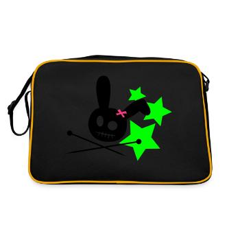 Voodoo Bunny Stars - Retro Bag - black/gold - Back