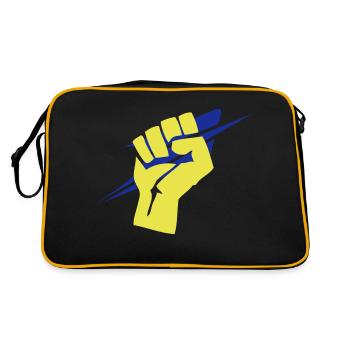 Non à la privatisation de la poste - Sac Retro - noir/or - Dos