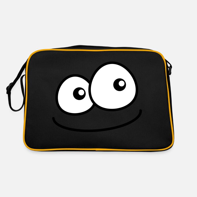 Smiling Comic Cartoon Face Naughty Grin Retro Bag