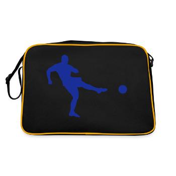 fussball1 - Retro Tasche - Schwarz/Gold - Hinten