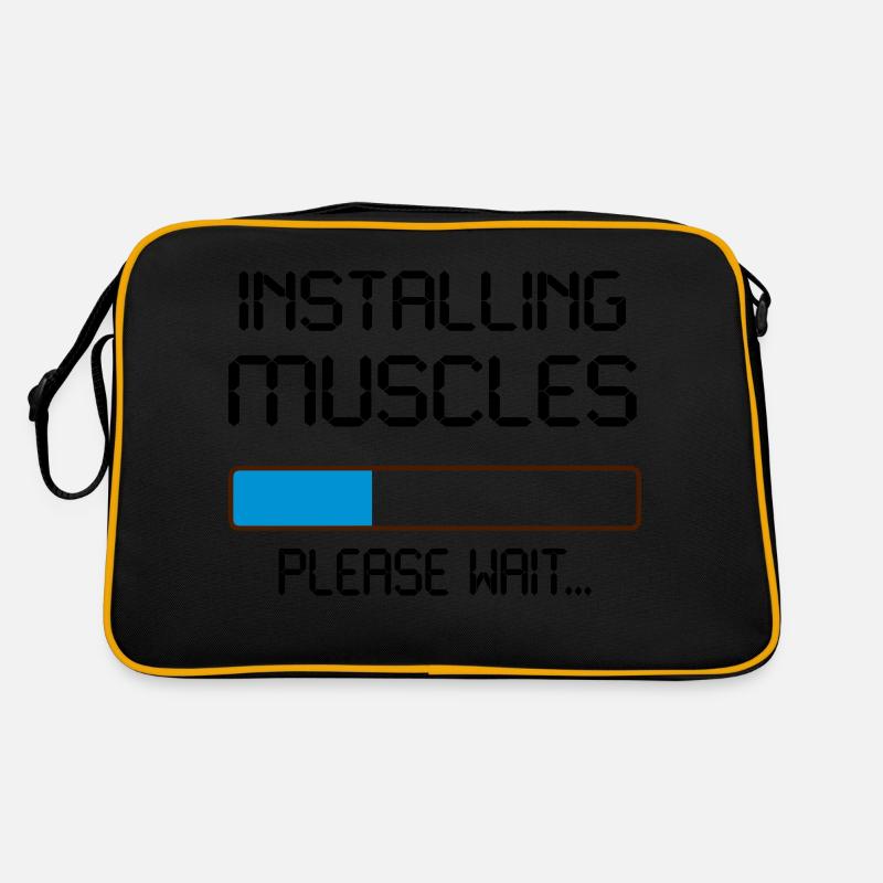 installing muscles - Retro Tasche - Schwarz/Gold