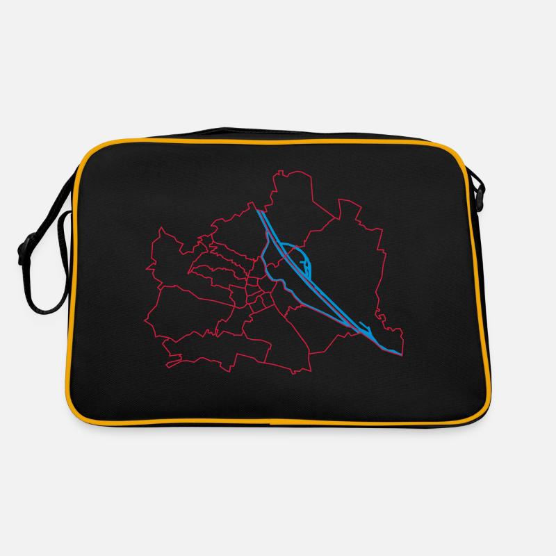 Wien - Retro Tasche - Schwarz/Gold