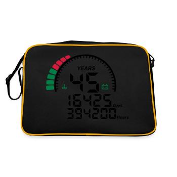 years 45 years anniversary meter - Retro Bag - black/gold - Back