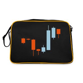 Stocks Chart Trading 2 - Retro Tasche - Schwarz/Gold - Hinten