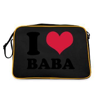 j'aime baba - Sac Retro - noir/or - Dos