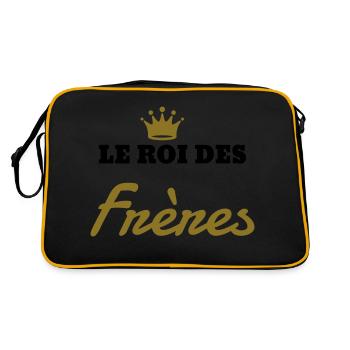 Frère / Frere / Bébé / Frérot / Naissance / Enfant - Sac Retro - noir/or - Dos