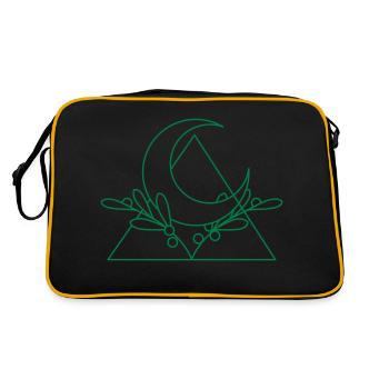 crescent moon triangle - Retro Bag - black/gold - Back