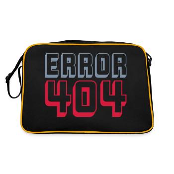 Error 404 Computer Verbindung - Retro Tasche - Schwarz/Gold - Hinten