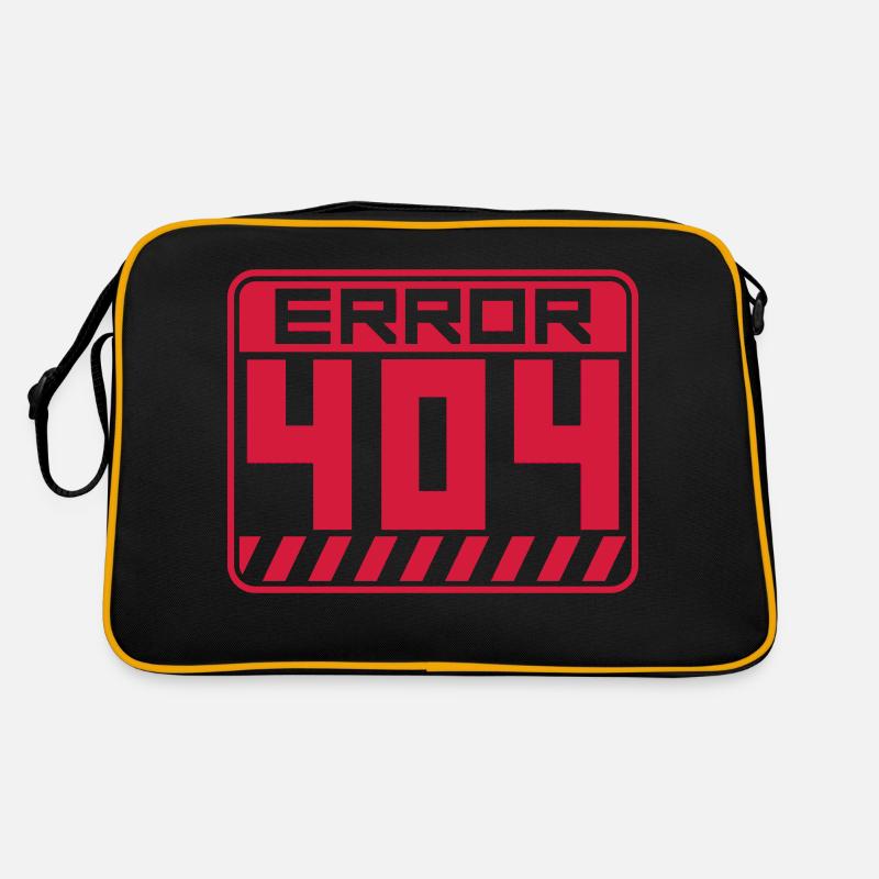 Schild Error 404 Warnung Retro Tasche