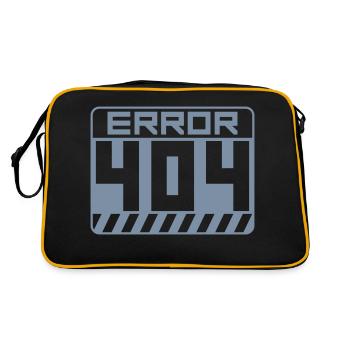 Warning Sign Error 404 - Retro Bag - black/gold - Back