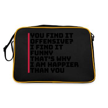 You find it offensive - Retro Bag - black/gold - Back