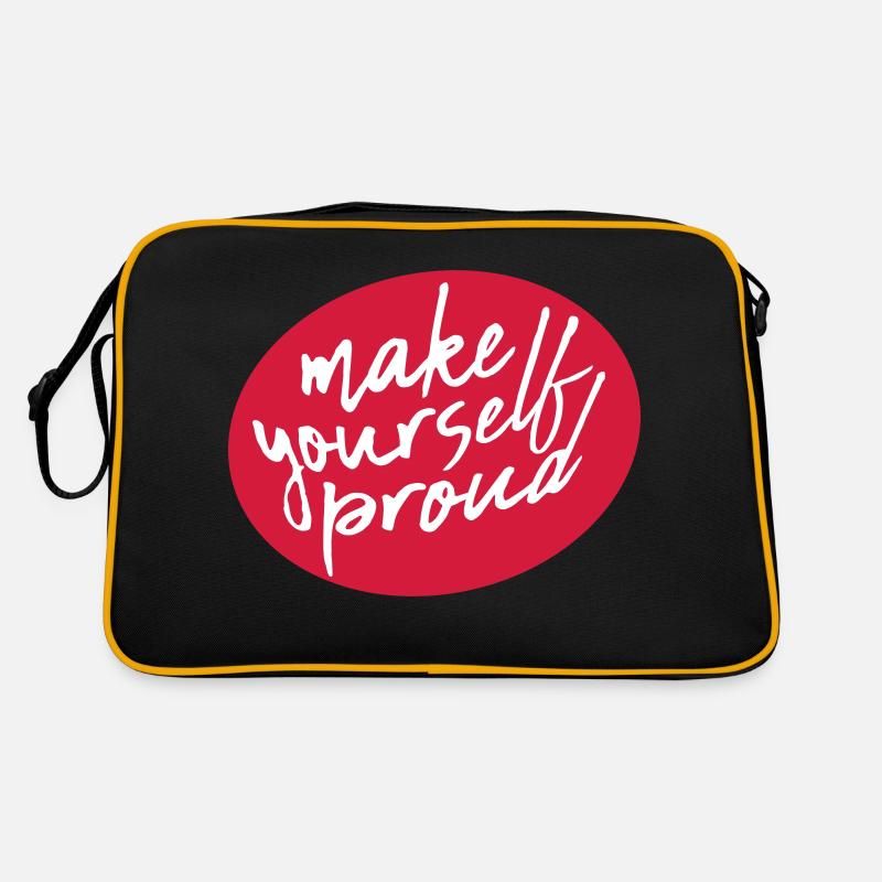 make yourself proud Zitat Retro Tasche