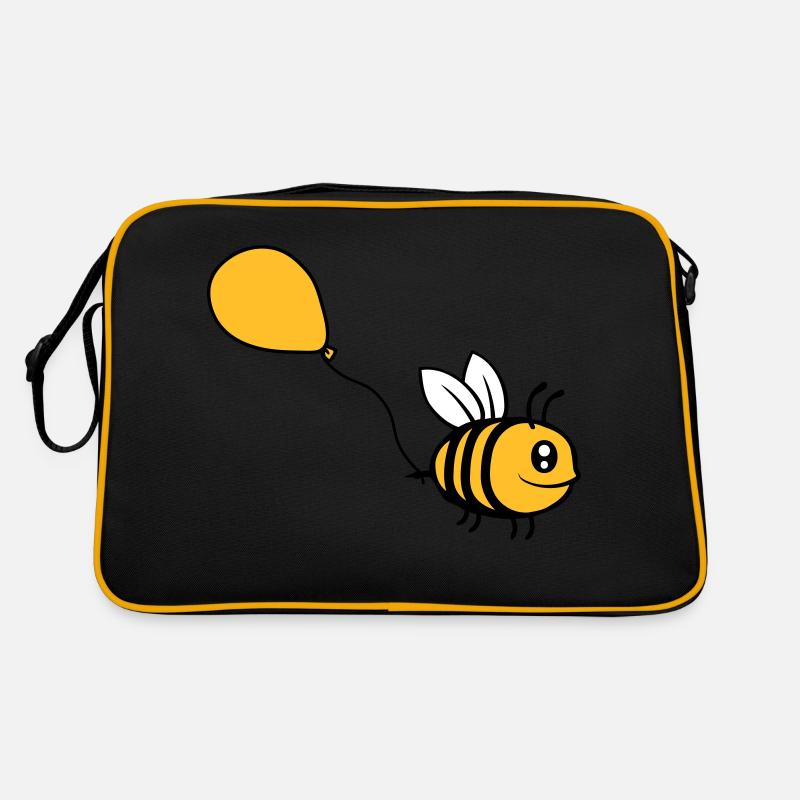 Glückliche Luftballon Biene Comic Retro Tasche
