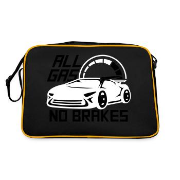 All Gas No Brakes disant qu'il aime conduire une voiture de course - Sac Retro - noir/or - Dos