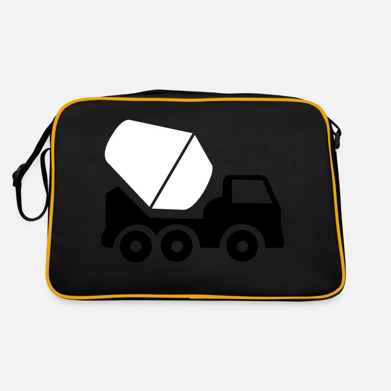 Construction work excavator vehicle Retro Bag