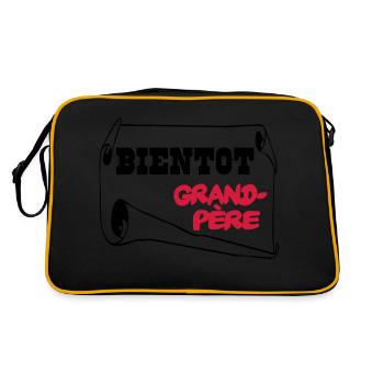 Bientôt grand père - Sac Retro - noir/or - Dos