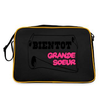 Bientot grande soeur - Sac Retro - noir/or - Dos