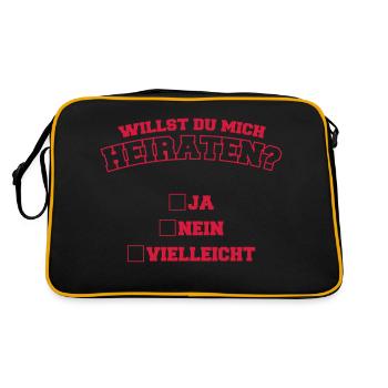 Will you marry me? Yes, no, maybe - Retro Bag - black/gold - Back