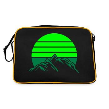 mountains mountains mountains - Retro Bag - black/gold - Back