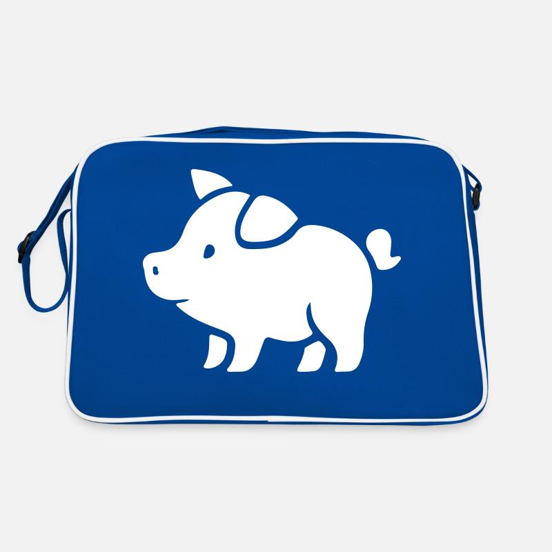 Schweinchen Sau Eber Retro Tasche
