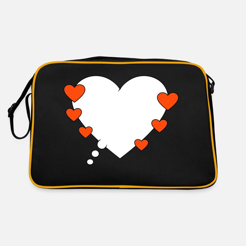 Thought bubble with hearts Retro Bag
