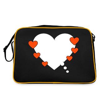 Bulle de pensée avec cœur - Sac Retro - noir/or - Dos