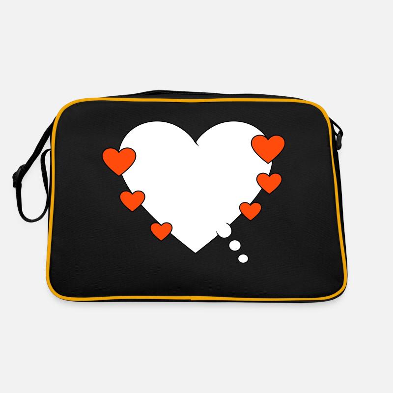 Bulle de pensée avec cœur Sac Retro