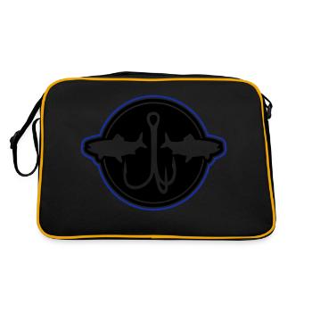 Fish Fishing Fishing Hooks - Retro Bag - black/gold - Back