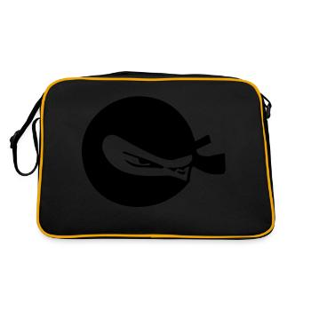 Ninja - Retro Tasche - Schwarz/Gold - Hinten